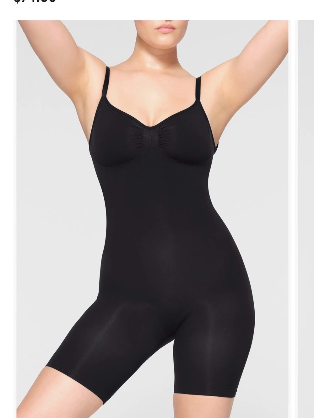 SKIMS Black Sculpting Bodysuit with Built-In Bust Support